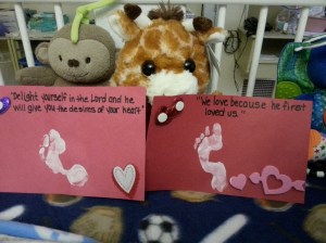 Valentine's from Lincoln to Mommy and Daddy.